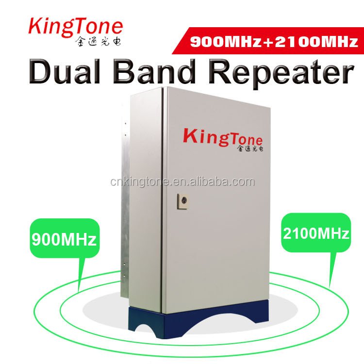 10W 40dBm BTS 900/2100 Dual Band GSM/UMTS Booster Outdoor Repeater Kingtone Wireless 2G 3G 4G Signal Industrial Amplifier